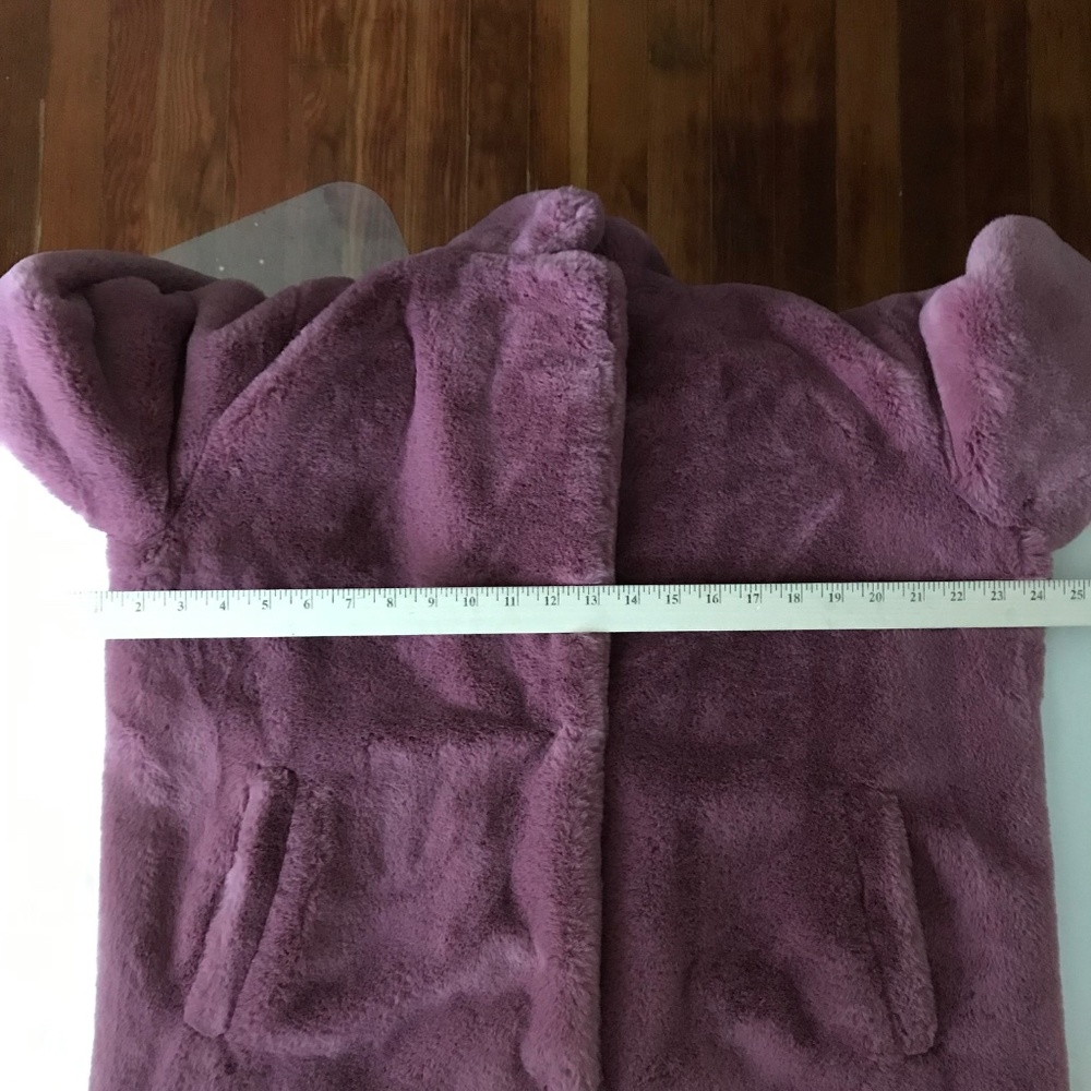 PRIMARK Faux Fur Pink Coat Oversized Teddy Jacket Women’s Size Medium - Picture 9 of 16